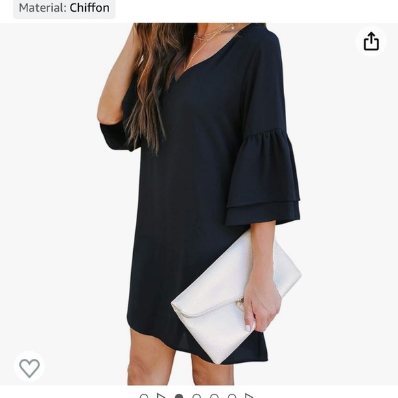 Bell sleeve shift dres - Picture 3 of 7